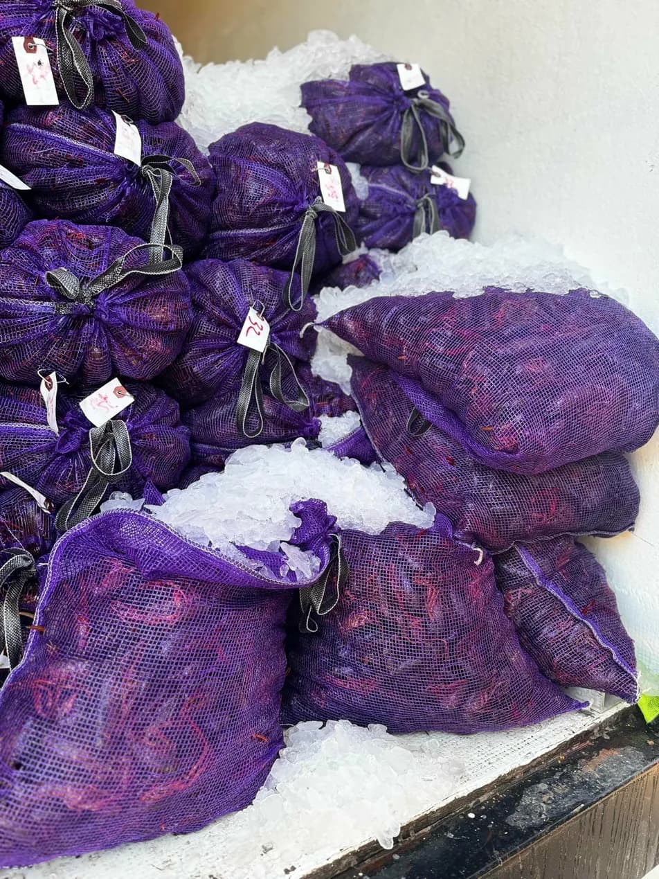 Sacked & iced for freshness